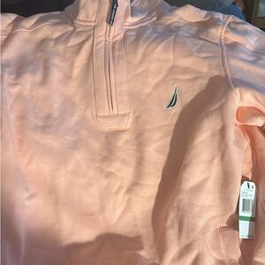 Nautica Peach Quarter-Zip Pullover